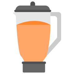 Sticker - 
Flat icon of a jug full of juice 
