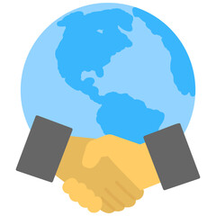 Poster - 
Flat vector icon design of global collaboration
