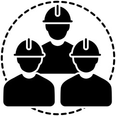 Sticker - 
Group of people. Flat icon team
