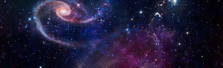 Wall Mural - fiery explosion in space. abstract illustration of universe. elements of this image furnished by nas