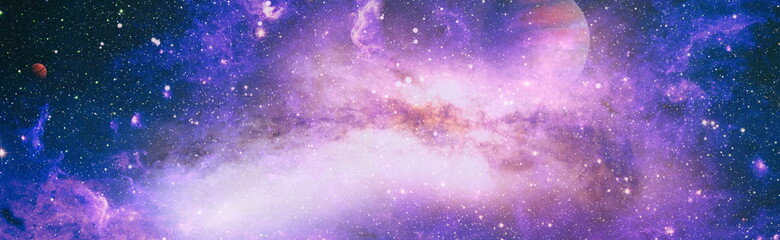 Wall Mural - space background with nebulas and stars. this image elements furnished by nasa