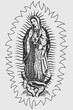 Virgin of Guadalupe, Mexican Virgen de Guadalupe vector illustration.