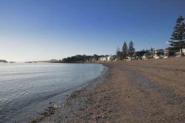 Sticker - AUCKLAND, NEW ZEALAND - Jul 01, 2019: houses at Bucklands Beach