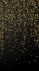 Festive decent confetti. Celebration stars. Gold c