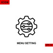 © Iftachul - Icon menu setting. Outline, line or linear vector icon symbol sign collection for mobile concept and web apps design.