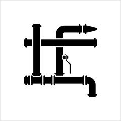 Wall Mural - Pipe Icon, Pipe Fitting Icon, Water, Gas, Oil Pipeline, Plumbing Work