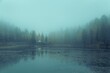 Dolomites fog lake