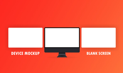 Wall Mural - computer monitor with an empty screen. monitor mockup with blank frame. the concept of web design. a