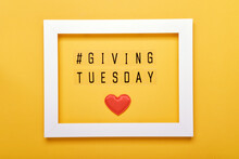 Giving Tuesday Text Message. Global Day Of Charitable Giving After Black Friday Shopping Day