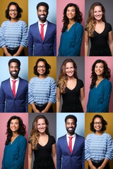 Wall Mural - Group of people in front of a background