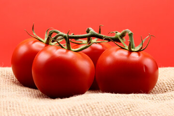 organic and fresh red tomatoes