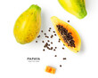 Creative layout with papaya
