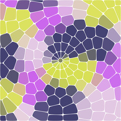 Wall Mural - Mosaic color, yellow, lilac, blue, oval stones, light background.