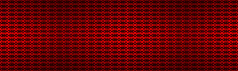 Wall Mural - perforated red metallic header. metal texture banner. simple texnology illustration. circle, rounded