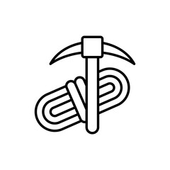 Rope Outline Icon Style illustration. EPS 10 