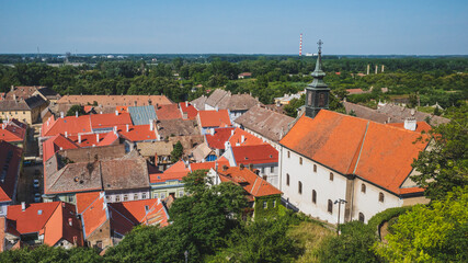 View of the town of Petrovaradin from Petrovaradin Fortress, Novi Sad, Serbia