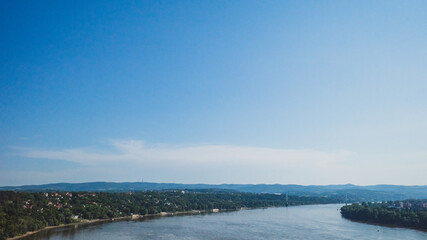 Wall Mural - View of Danube River from Petrovaradin Fortress, Novi Sad, Serbia