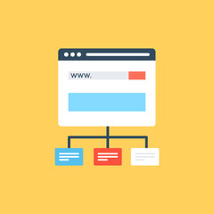 
Abstract vector illustration of wireframe flat design concept
