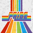 LGBT Pride typography design for poster, flyer, brochure cover, or other printing products. Vector illustration