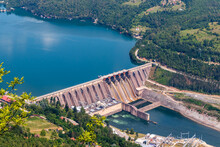 The Hydroelectric Power Station On The Lake Perucac And River Drina, Bajina Basta, Serbia.