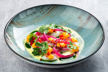 Seafood scallop ceviche