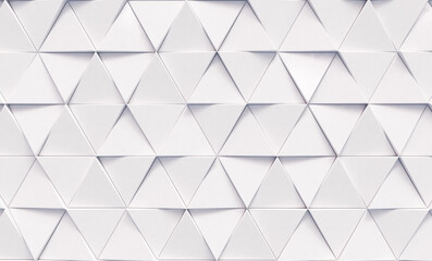 Wall Mural - abstract triangular background with white triangles. geometric 3d rendering