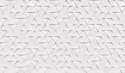 Wall Mural - abstract triangular background with white triangles. geometric 3d rendering