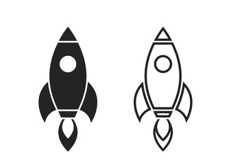 Wall Mural - two rocket icons. starting business and startup symbols