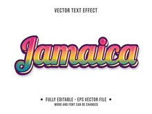 Editable Text Effect - Jamaica Red And Green Gradient Color Style