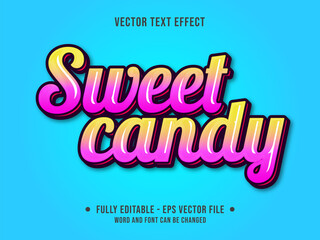 Wall Mural - editable text effect - sweet candy pink and yellow gradient color style