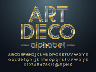 Wall Mural - modern abstract alphabet design with uppercase, lowercase, numbers and symbol