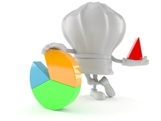 Sticker - Chef character with pie chart