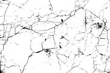 Wall Mural - Black and white marble cracks simple texture. Vector illustration.