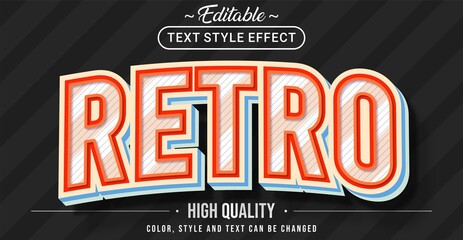 Wall Mural - Retro text effect - Editable text effect