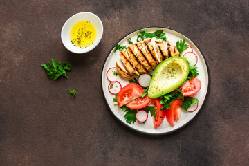 Poster - Healthy lunch with grilled chicken