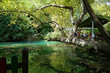 Wall Mural - View of Kursunlu Waterfalls in Antalya district of Turkey.