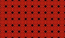 Seamless Pattern With Red Circles Background.