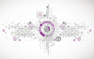 Abstract vector background. Circle technology or science concept.