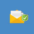 © madedee - Email security concept, e-mail envelope with shield icon.