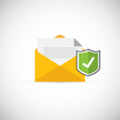 © madedee - Email security concept, e-mail envelope with shield icon.