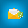 © madedee - Email security concept, e-mail envelope with shield icon.