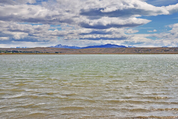 Wall Mural - Lago argentino lake in Laguna Nimez Reserva, El Calafate, Patagonia, Argentina