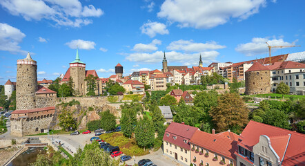 Wall Mural - Cityscape of downtown district of Bautzen, a medieval city in east Germany.