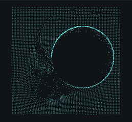 Wall Mural - abstract data visualization. concept of information analysis and complex computations.