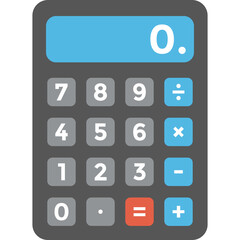
An image of a calculator flat icon 
