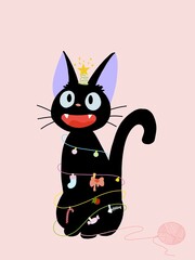 Jiji cat in Christmas’s day