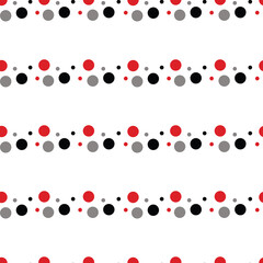 Wall Mural - black, gray and red dots seamless pattern