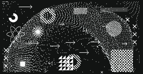 Wall Mural - abstract data visualization. concept of information analysis and complex computations.