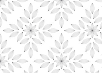 Wall Mural - flower pattern vector, repeating linear petal of flower, geometric vector pattern repeat