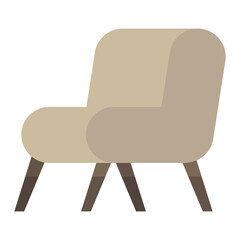 Sticker - home chair icon vector design